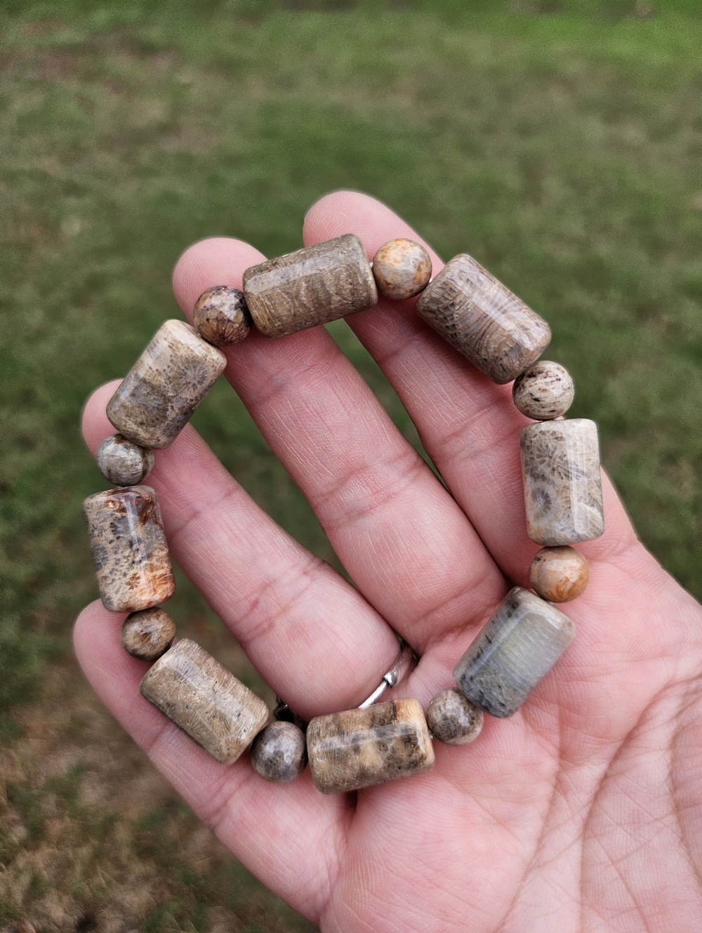 coral jade bracelet